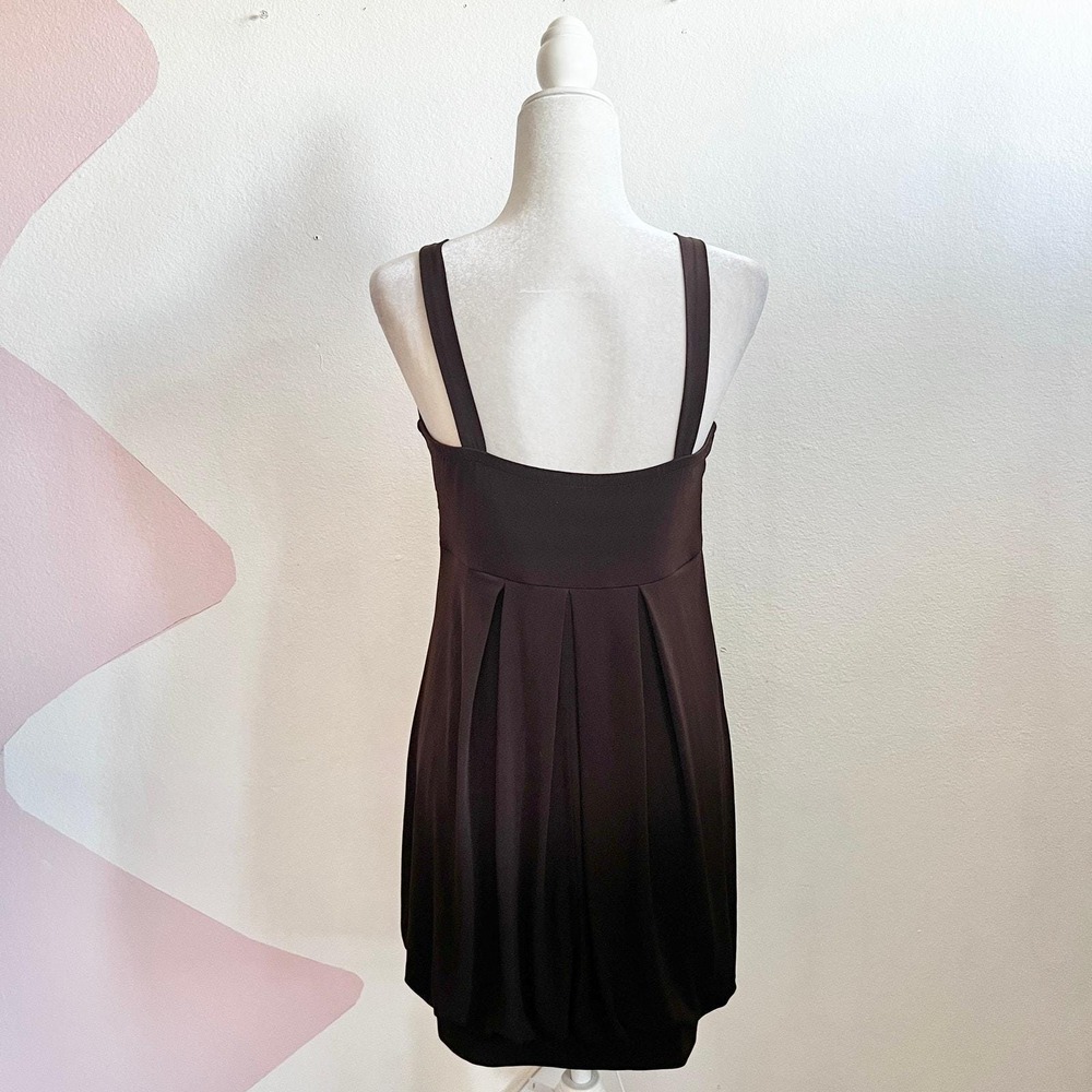 Vintage Brown Babydoll Mini Dress 2000s Vintage Retro‎ 90s Sz 8 - Picture 3 of 7